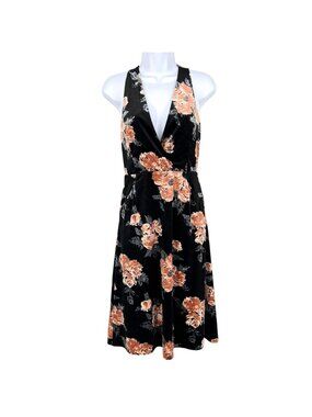 Ali & Jay Costes Whimsygoth Moody Floral Black Velvet Sleeveless Dress Size XS